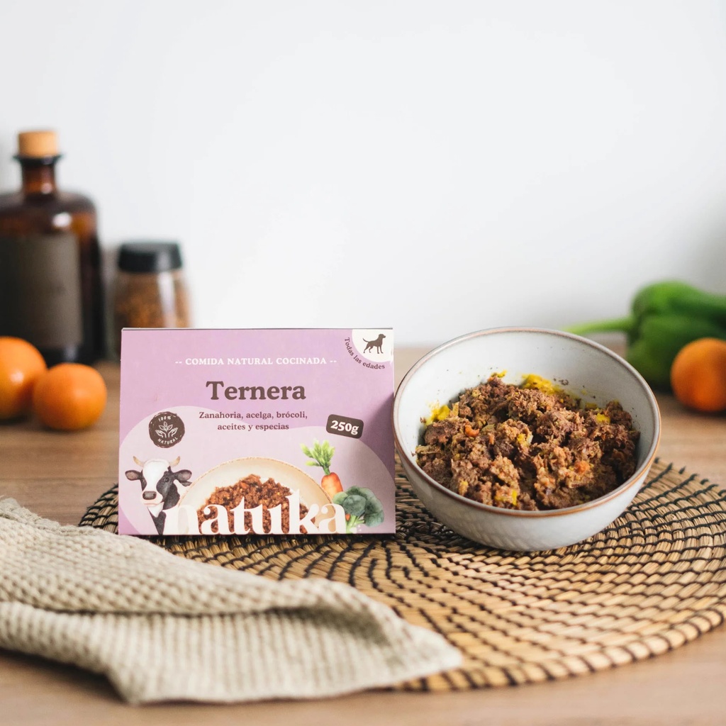 Menú Natuka Ternera cocinado